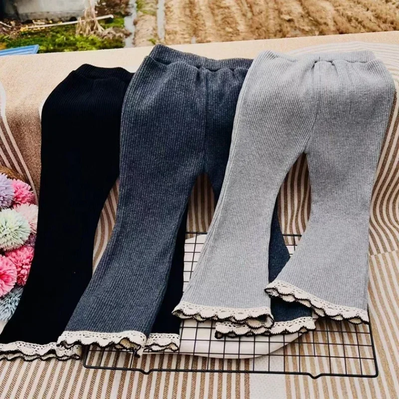 0‑6Y Children Kids Pants Girls Boys Cotton Leggings High Waist Big PP Pants Spring Autumn Casual Soft Fashion Long Trousers