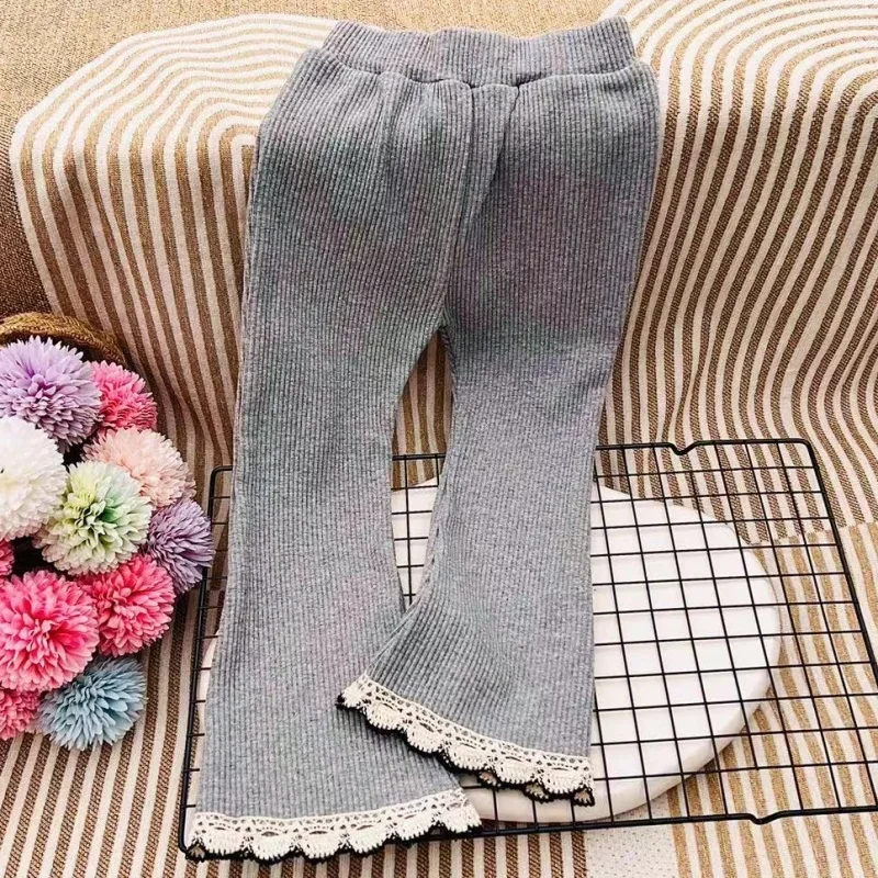 0‑6Y Children Kids Pants Girls Boys Cotton Leggings High Waist Big PP Pants Spring Autumn Casual Soft Fashion Long Trousers