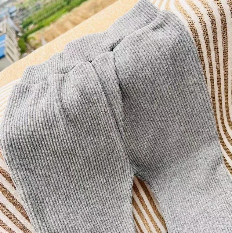 0‑6Y Children Kids Pants Girls Boys Cotton Leggings High Waist Big PP Pants Spring Autumn Casual Soft Fashion Long Trousers
