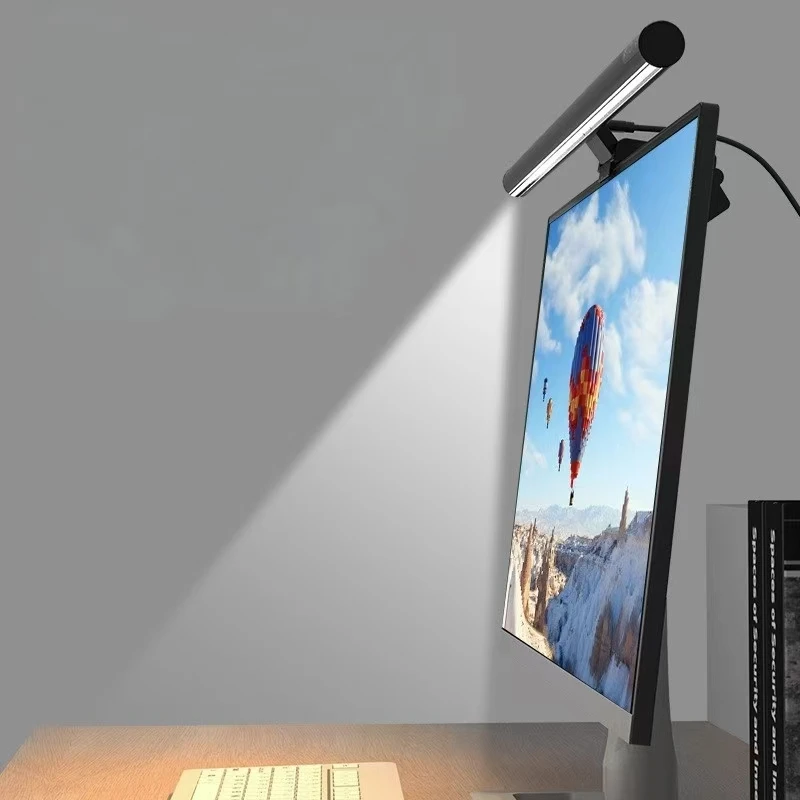 USB Powered LED Monitor Light Bar, RGB Color Changing Hanging Screen Lamp, Stepless Dimmable Atmosphere Light for PC Gaming Room