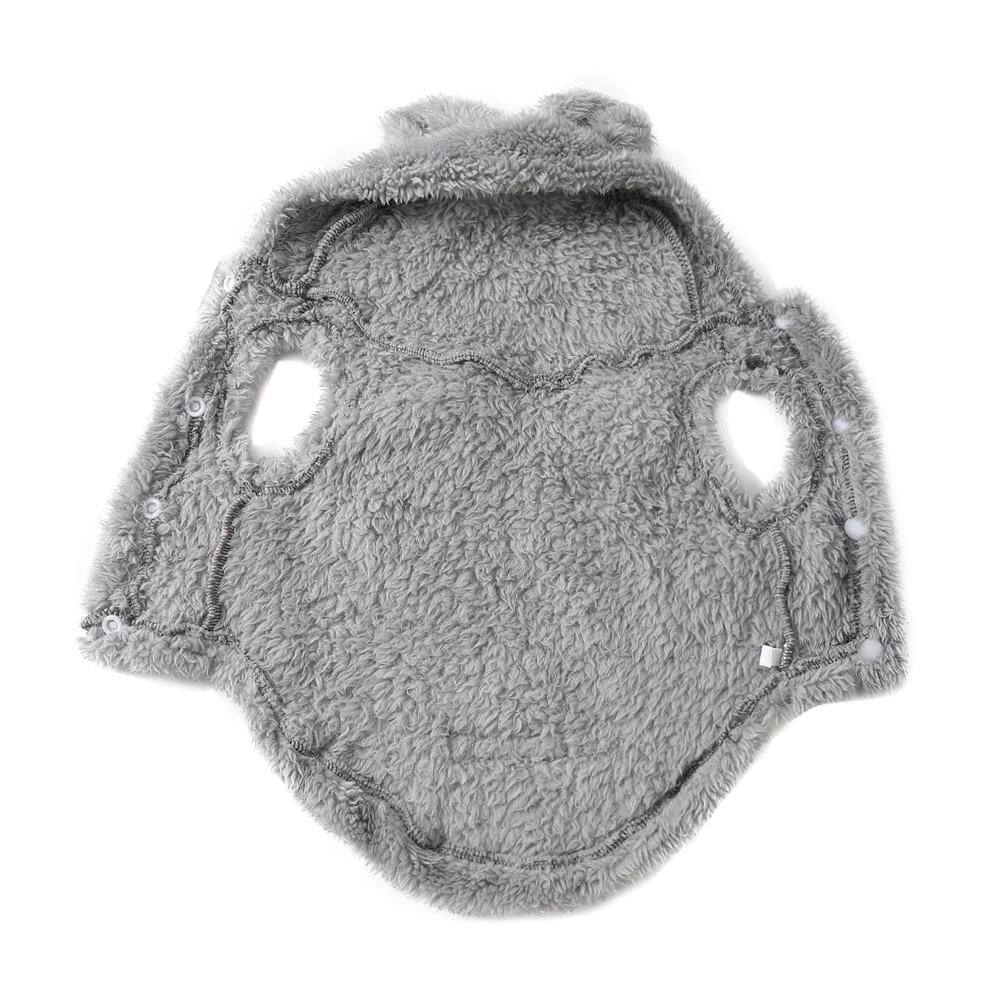 Soft Fleece Pet Dog Clothes Cute Hoodie Coat For Small Medium Dogs Cats Autumn Winter Puppy Hooded Jacket Sweater Pug Apparel
