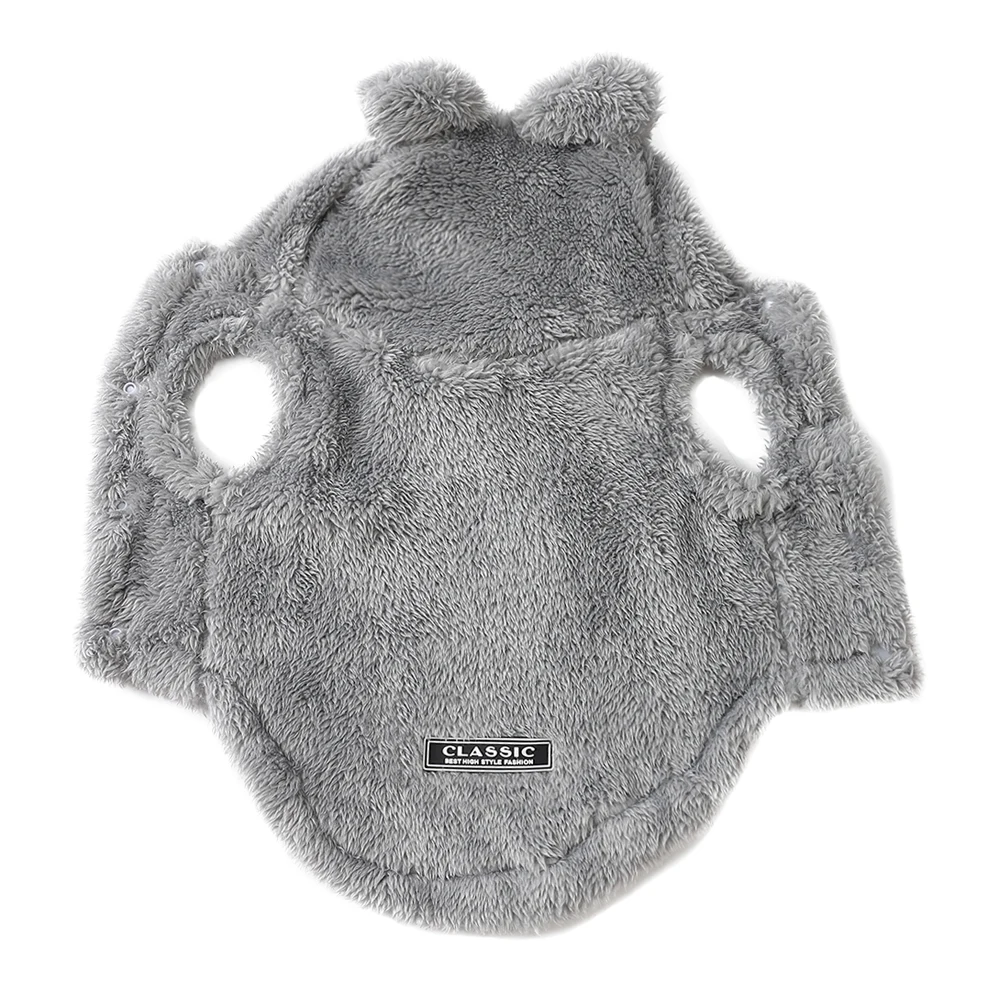 Soft Fleece Pet Dog Clothes Cute Hoodie Coat For Small Medium Dogs Cats Autumn Winter Puppy Hooded Jacket Sweater Pug Apparel