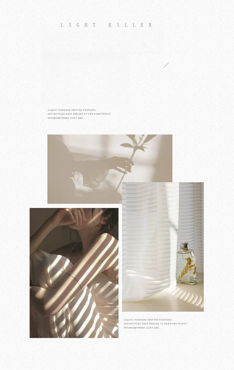 1PC Japanese Simple White Striped Tulle Window Chiffon Sheer Curtains for Living Room Bedroom Dining Luxury Decor Drapes 창문커텐