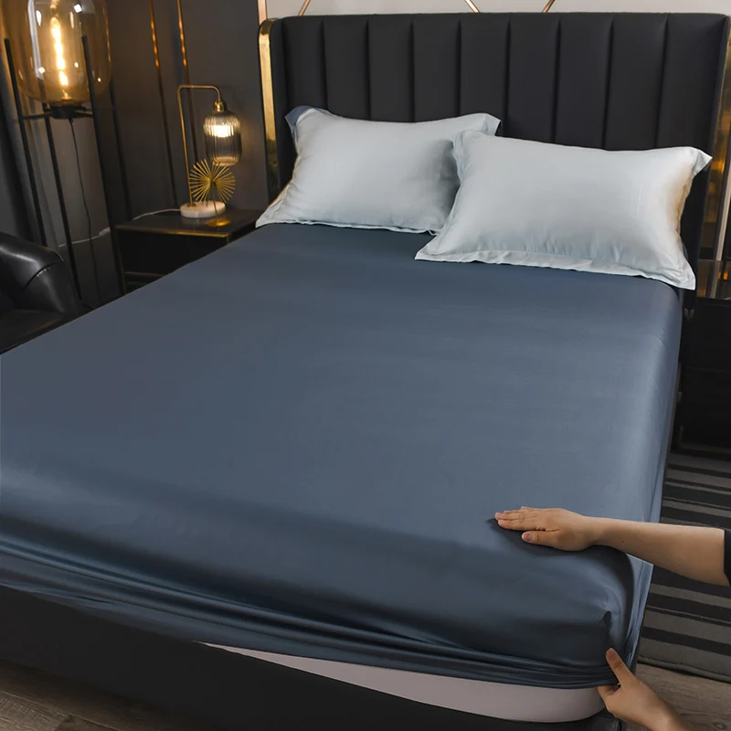 Mulberry Silk Fitted Sheet Natural Silk Bed Cover Queen King Size Bed Cover Customized Size Luxury High-End Silk Bedding Sheets