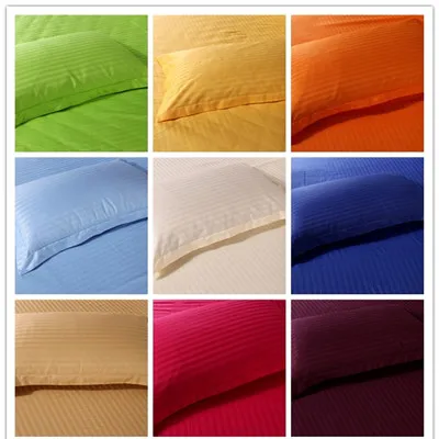 100% Cotton Premium Satin Stripe Encryption Fabric Bed Sheet Four Corners With Elastic160*200cm&200*220cm More Specifications