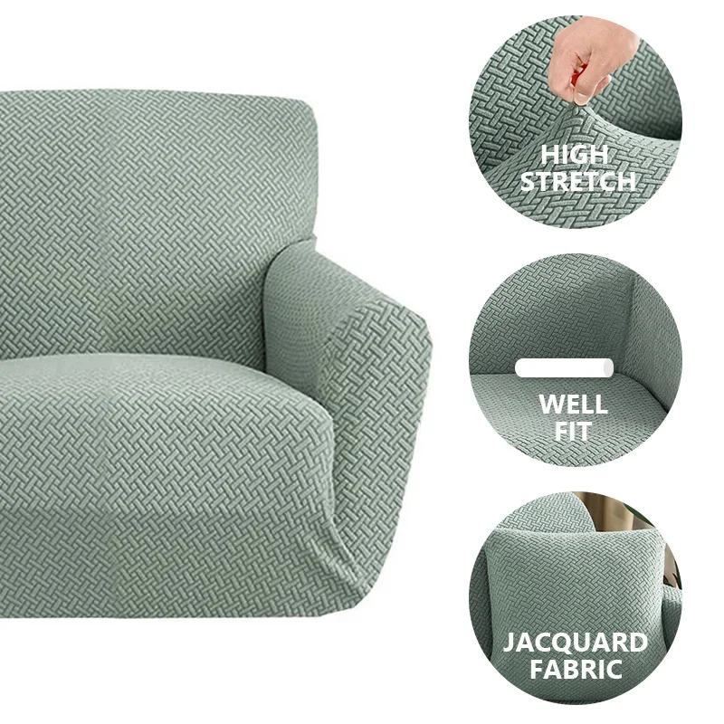 Jacquard Polyester Armchair Sofas Cover General Living Room Soft Covers Large 1 Seat Sofa Elastic Furniture Dinning Senior 1PC