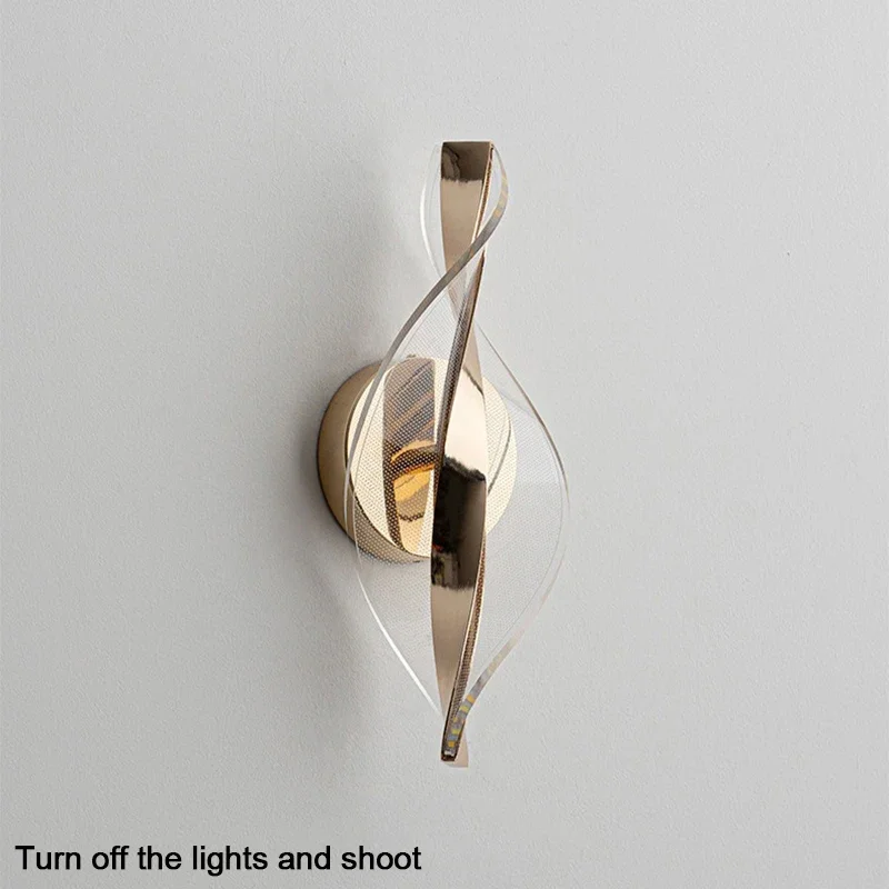 Nordic LED Wall Lamp Living Room Indoor Lighting Originality Lamps Home Decoration Aisle Modern LED Acrylic Bedside Wall Light