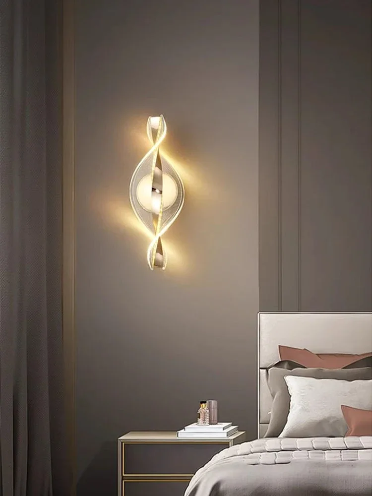Nordic LED Wall Lamp Living Room Indoor Lighting Originality Lamps Home Decoration Aisle Modern LED Acrylic Bedside Wall Light