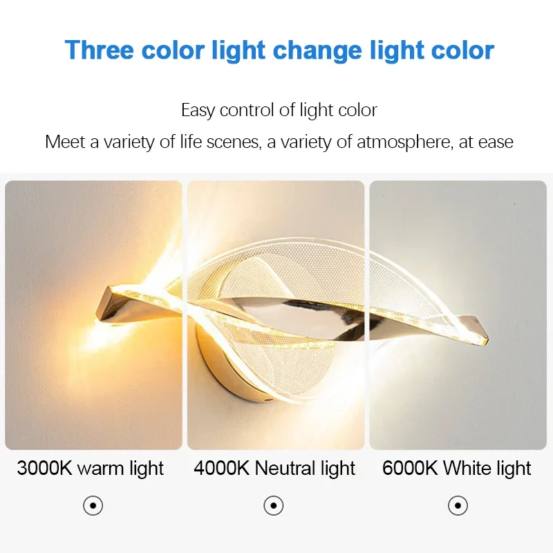 Nordic LED Wall Lamp Living Room Indoor Lighting Originality Lamps Home Decoration Aisle Modern LED Acrylic Bedside Wall Light