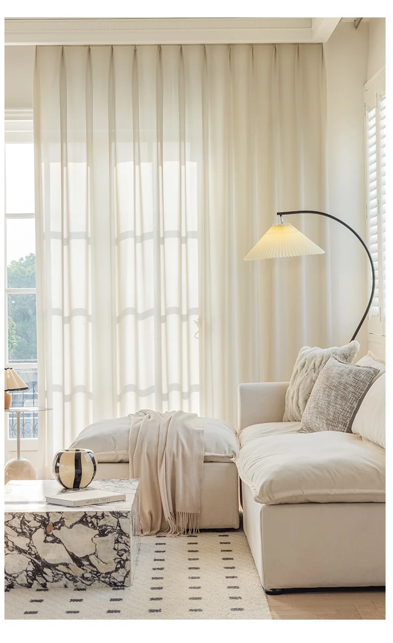 350/400/500cm Extra High Sheer Curtain for Living Room Privacy Protect Tulle Curtains for Bedroom Home Decor