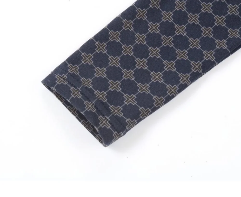 AP AW26 Navy Blue Corduroy Collection Kids Boy Girl Fashion Geometric Print Shirt Family Matching Clothing Dress Top Jumper