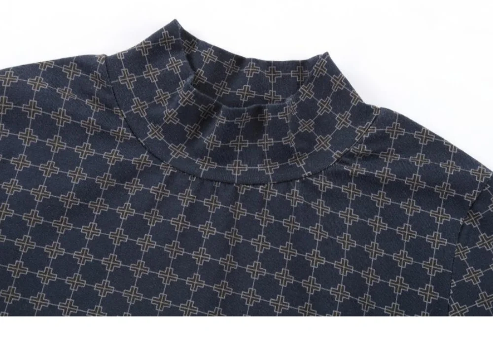 AP AW26 Navy Blue Corduroy Collection Kids Boy Girl Fashion Geometric Print Shirt Family Matching Clothing Dress Top Jumper