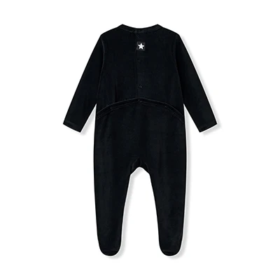 AA-Sibling Family Matching Black Velour Children Pajamas Nightgown baby Romper sherpa Bear Pajamas Set