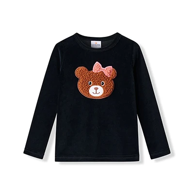 AA-Sibling Family Matching Black Velour Children Pajamas Nightgown baby Romper sherpa Bear Pajamas Set