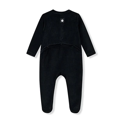 AA-Sibling Family Matching Black Velour Children Pajamas Nightgown baby Romper sherpa Bear Pajamas Set