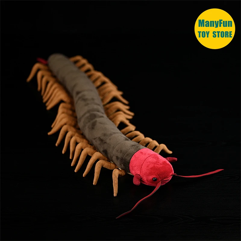 Centipede Plush Toy High Fidelity Scolopendra heros Plushie Millipede Peluche Lifelike Desert Centipede Stuffed Animals Toys