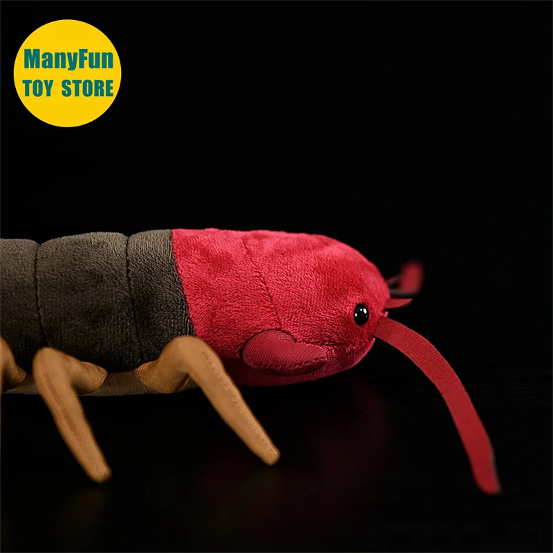 Centipede Plush Toy High Fidelity Scolopendra heros Plushie Millipede Peluche Lifelike Desert Centipede Stuffed Animals Toys