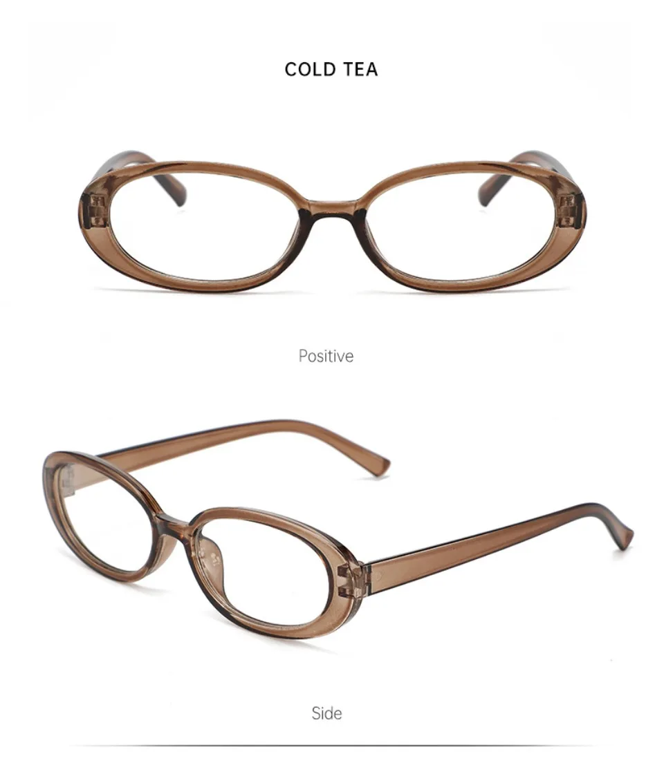 Retro Classic Small Oval Sunglasses Women Fashion Champagne Lens Shades UV400 Men Trending Street Photography Sun Glasses