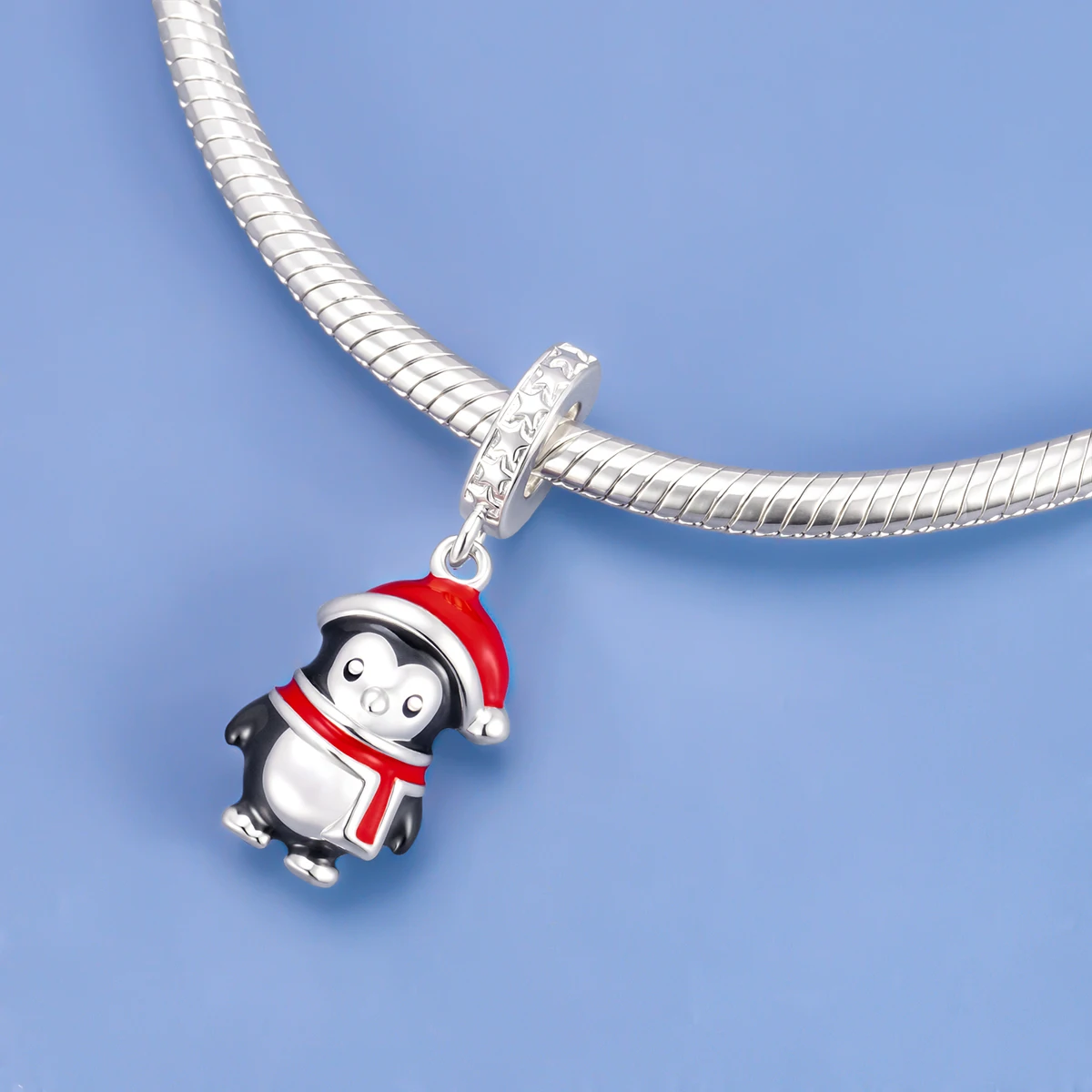 Fit Pandora 2027 Fashionable Original Hot Sales Reindeer Snow House Bead Pendant DIY Bracelet Necklace Jewelry Christmas Gift
