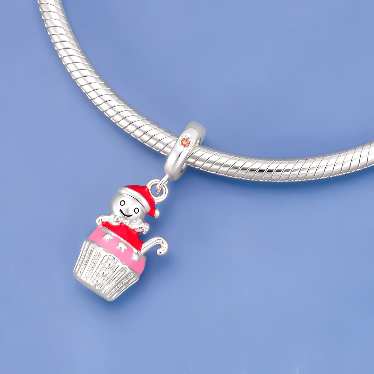 Fit Pandora 2027 Fashionable Original Hot Sales Reindeer Snow House Bead Pendant DIY Bracelet Necklace Jewelry Christmas Gift