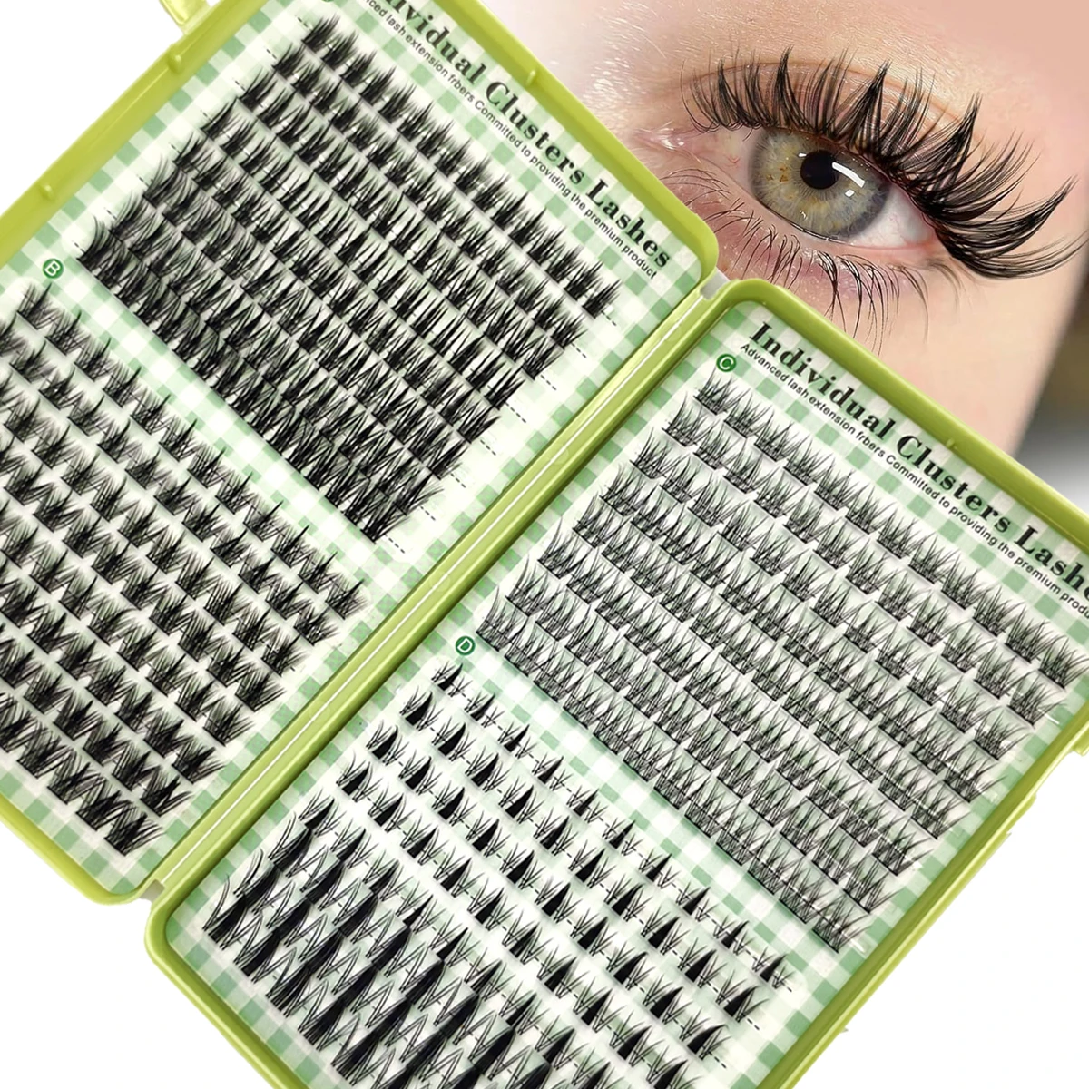 New 32rows 512Cluster Mix Lash Clusters Lashes Cluster Natural Manga Look Lash DIY Eyelash Extension Reusable Natural Lashes