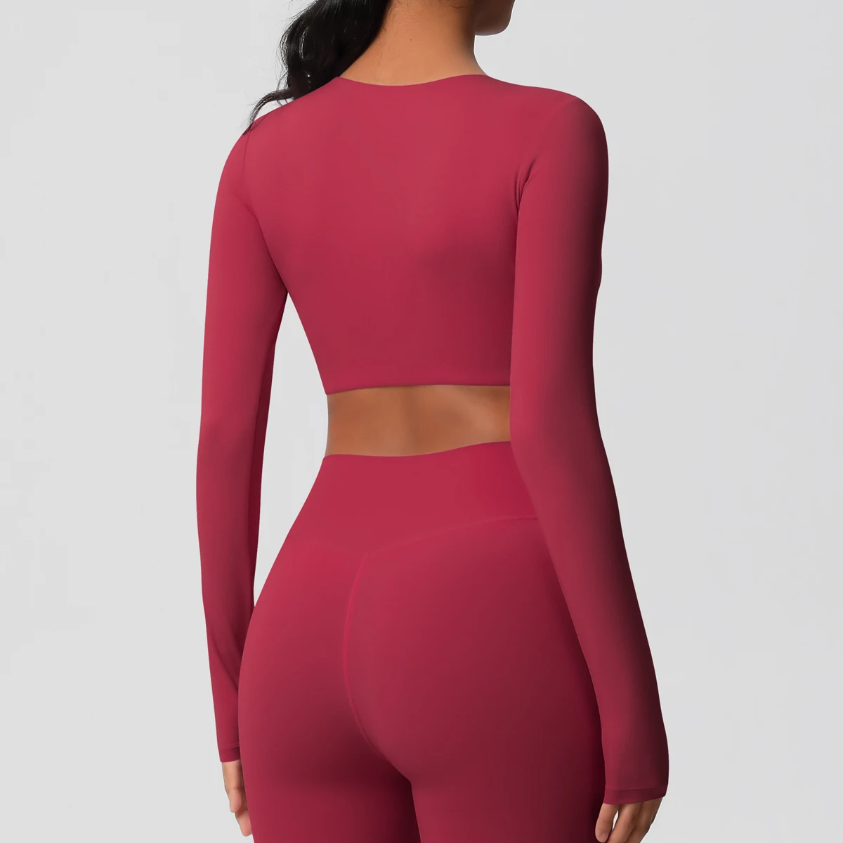 Yoga Shirts For Women Long Sleeve With Padded Fitness Running Gym Clothes Workout Dry Fit Breathable High Elastic Sports Top