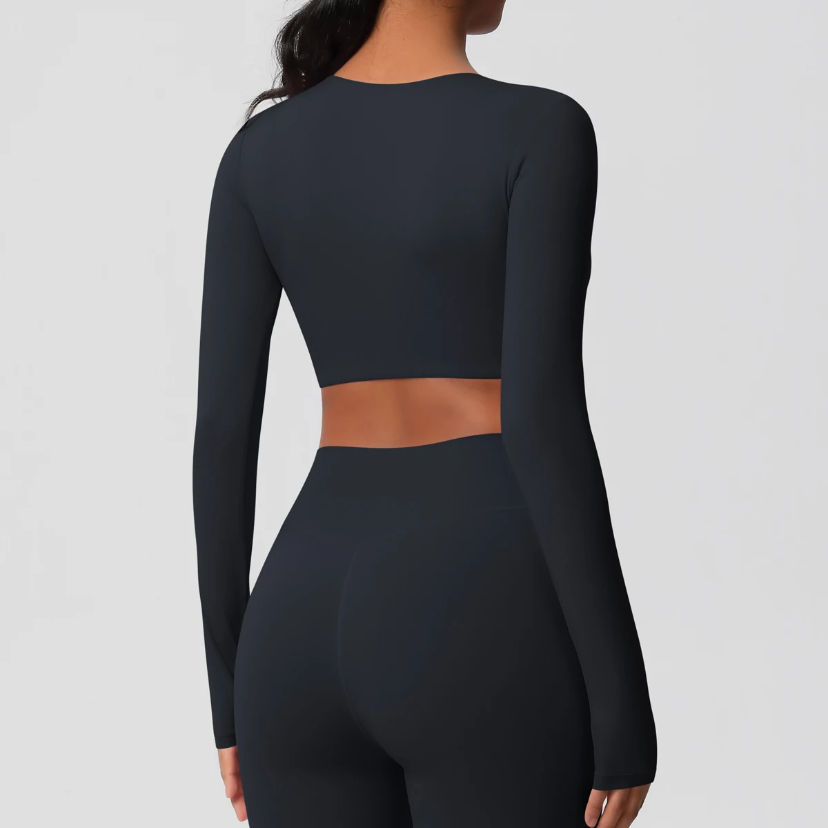 Yoga Shirts For Women Long Sleeve With Padded Fitness Running Gym Clothes Workout Dry Fit Breathable High Elastic Sports Top