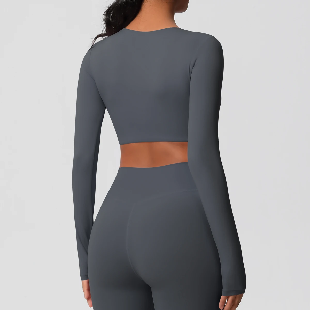 Yoga Shirts For Women Long Sleeve With Padded Fitness Running Gym Clothes Workout Dry Fit Breathable High Elastic Sports Top