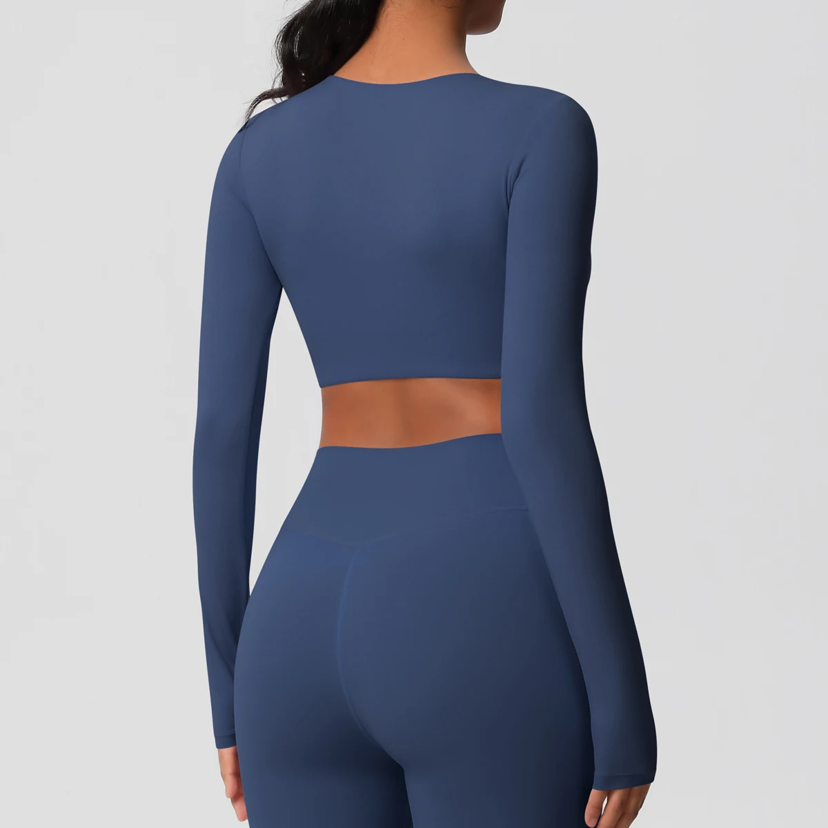 Yoga Shirts For Women Long Sleeve With Padded Fitness Running Gym Clothes Workout Dry Fit Breathable High Elastic Sports Top