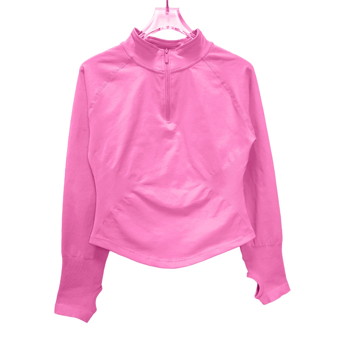 NCLAGEN Gym Clothes Woman Half Zippy Workout Running Fit Jacket Long Sleeve Outdoor Sports Seamless Top Yoga Pilates Clothing