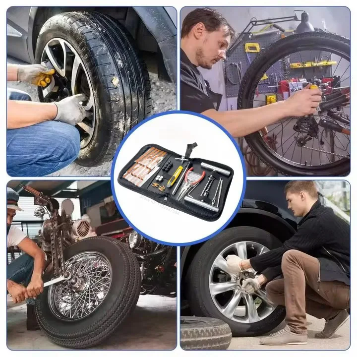 ZFOUEK Emergency Tire Repair Kit Car Tire Repair Tool Tire Repair Kit Auto Bike Tire Repair Puncture Plug Garage Car Accessories