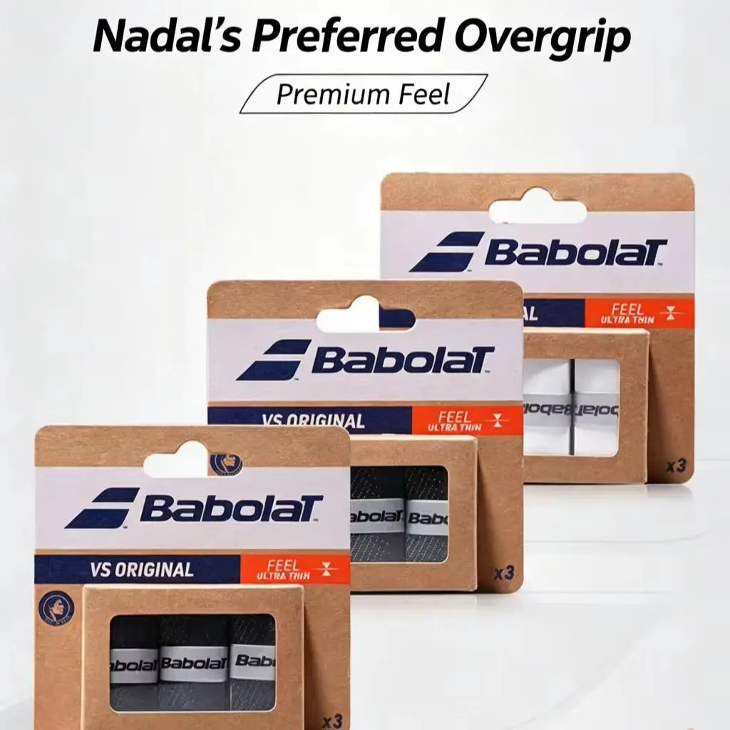 3 Pieces Original babolat Overgrip Anti Slip Tennis Racket Sweatband Grips Padel Shock Absorption Grip Tape Training Accessories