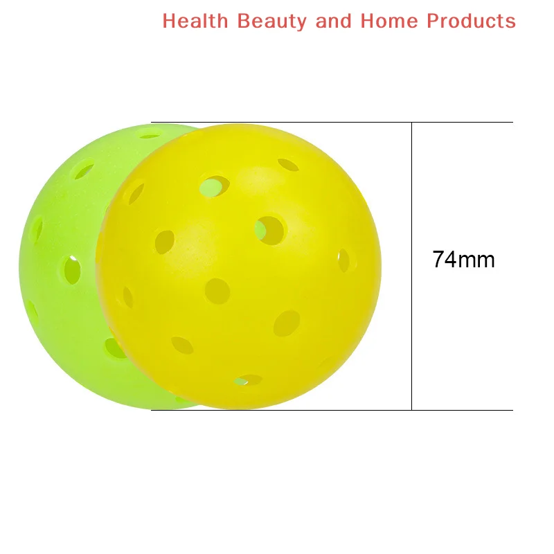 1/3pcs Pickleball Balls Outdoor 48Holes Training Pickleball 74mm Standard Pickle Balls For Training Competition Accessories