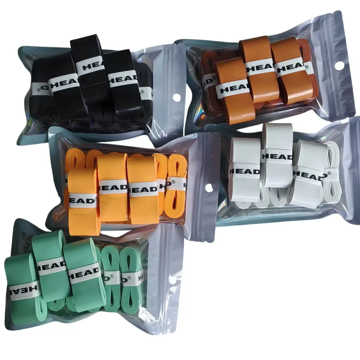 head 6pcs Overgrip Sweat Band Absorption Sticky PU Tennis Racket Padle Grip Hand Glue Tennis Badminton Racket Grip Belt
