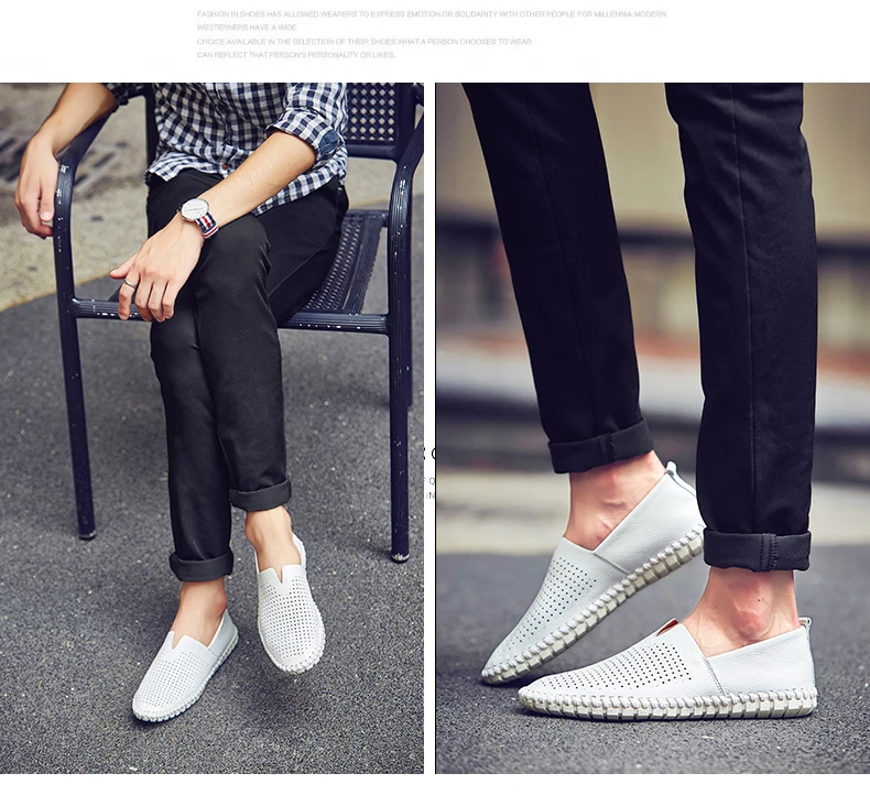 Fashion Men's Driving Shoes Handmade Leather Men Loafers Soft Breathable Men's Casual Shoes Zapatillas Hombre Big Size 38-48