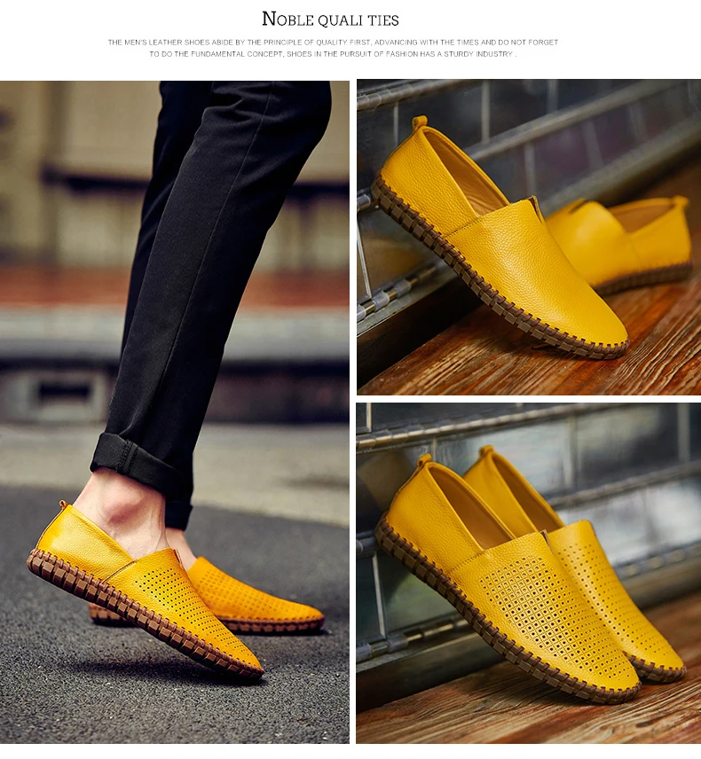 Fashion Men's Driving Shoes Handmade Leather Men Loafers Soft Breathable Men's Casual Shoes Zapatillas Hombre Big Size 38-48