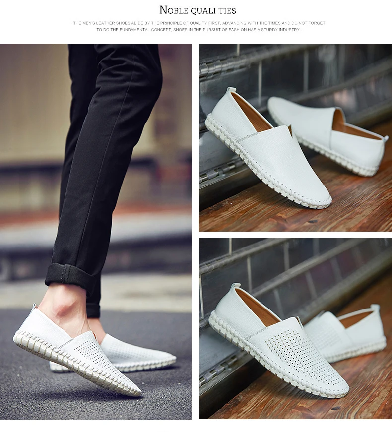 Fashion Men's Driving Shoes Handmade Leather Men Loafers Soft Breathable Men's Casual Shoes Zapatillas Hombre Big Size 38-48