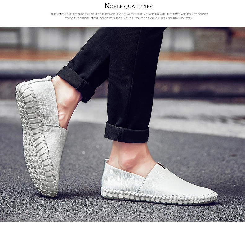 Fashion Men's Driving Shoes Handmade Leather Men Loafers Soft Breathable Men's Casual Shoes Zapatillas Hombre Big Size 38-48