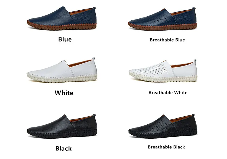 Fashion Men's Driving Shoes Handmade Leather Men Loafers Soft Breathable Men's Casual Shoes Zapatillas Hombre Big Size 38-48