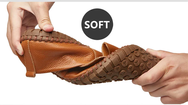 Fashion Men's Driving Shoes Handmade Leather Men Loafers Soft Breathable Men's Casual Shoes Zapatillas Hombre Big Size 38-48