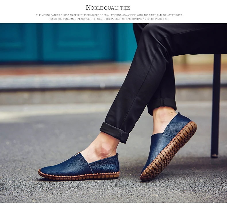 Fashion Men's Driving Shoes Handmade Leather Men Loafers Soft Breathable Men's Casual Shoes Zapatillas Hombre Big Size 38-48