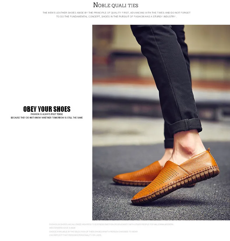 Fashion Men's Driving Shoes Handmade Leather Men Loafers Soft Breathable Men's Casual Shoes Zapatillas Hombre Big Size 38-48