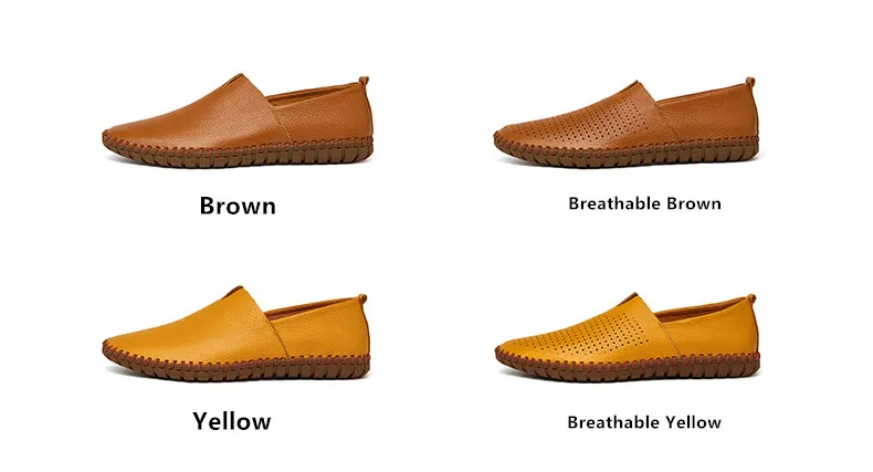 Fashion Men's Driving Shoes Handmade Leather Men Loafers Soft Breathable Men's Casual Shoes Zapatillas Hombre Big Size 38-48