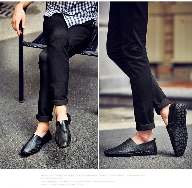 Fashion Men's Driving Shoes Handmade Leather Men Loafers Soft Breathable Men's Casual Shoes Zapatillas Hombre Big Size 38-48