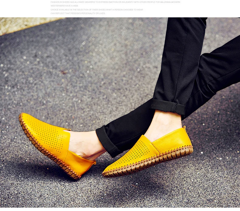 Fashion Men's Driving Shoes Handmade Leather Men Loafers Soft Breathable Men's Casual Shoes Zapatillas Hombre Big Size 38-48