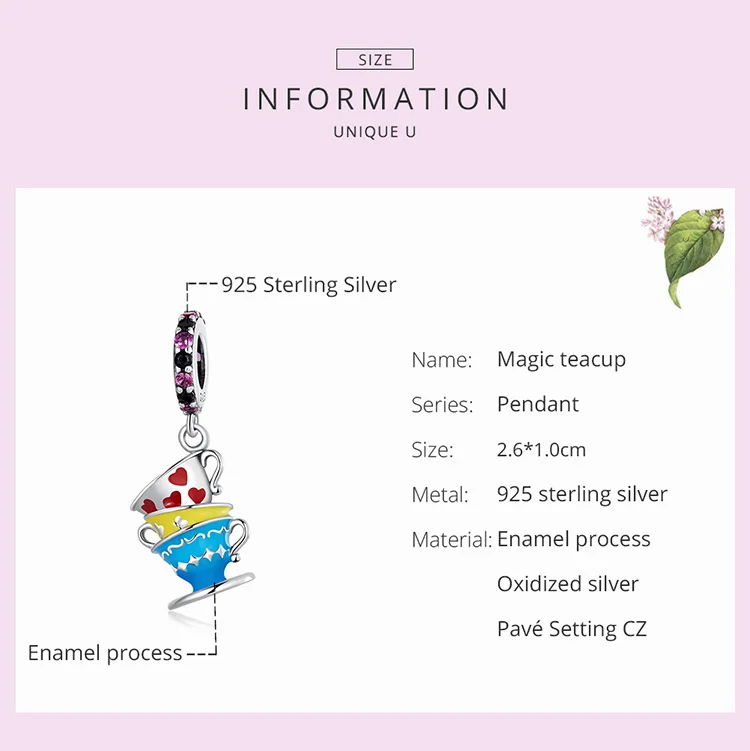 WOSTU 925 Sterling Silver Fashion Colorful Magic Series Magic Cat Charms Beads for Women Fit Original Bracelets Fine DIY Jewelry