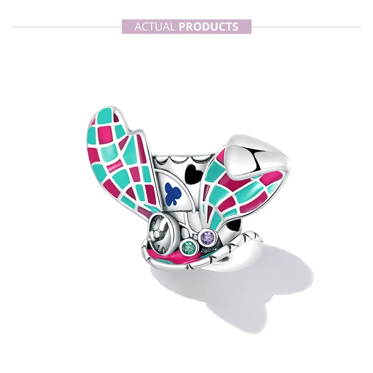 WOSTU 925 Sterling Silver Fashion Colorful Magic Series Magic Cat Charms Beads for Women Fit Original Bracelets Fine DIY Jewelry
