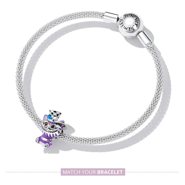 WOSTU 925 Sterling Silver Fashion Colorful Magic Series Magic Cat Charms Beads for Women Fit Original Bracelets Fine DIY Jewelry