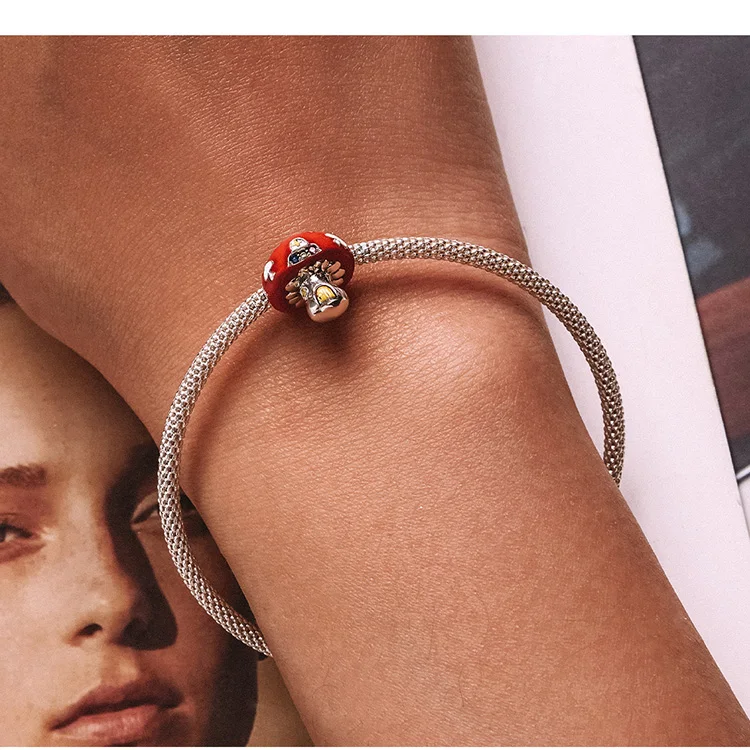 WOSTU 925 Sterling Silver Fashion Colorful Magic Series Magic Cat Charms Beads for Women Fit Original Bracelets Fine DIY Jewelry