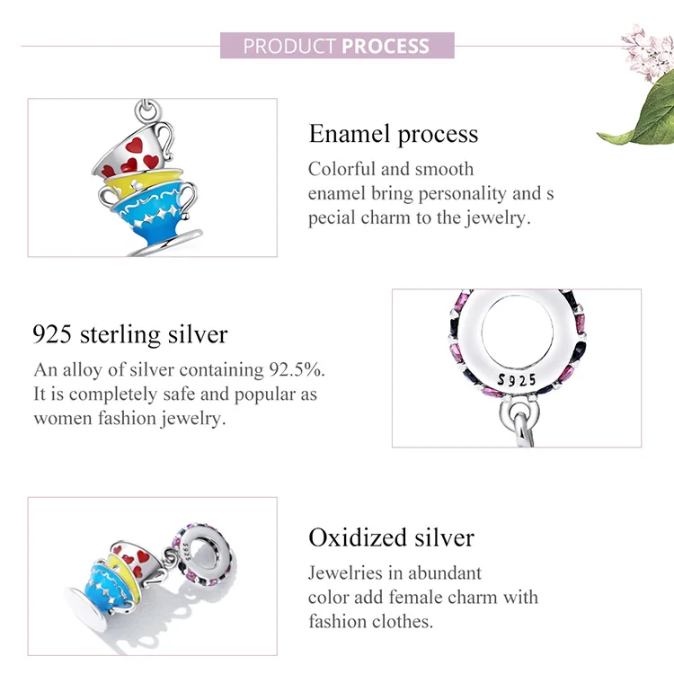 WOSTU 925 Sterling Silver Fashion Colorful Magic Series Magic Cat Charms Beads for Women Fit Original Bracelets Fine DIY Jewelry